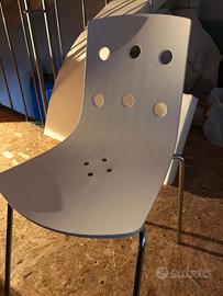 4 Sedie design bianche