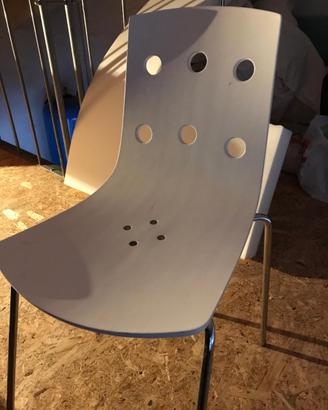 4 Sedie design bianche