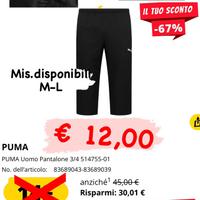 PANTALONE PUMA 3/4