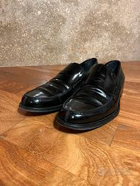 Ferragamo mocassini neri eleganti uomo