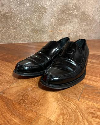 Ferragamo mocassini neri eleganti uomo