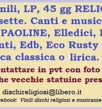 LP Musicassette dischi religiosi vinili