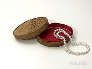 Scatola per gioielli rivestita in pelle