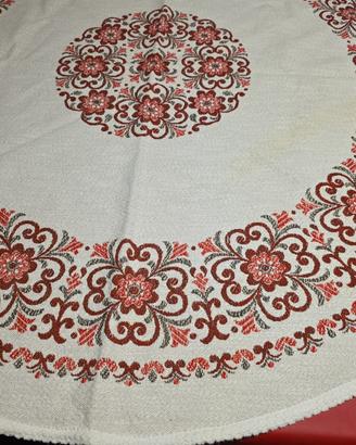 Tovaglia NUOVA rotonda con disegno rosso