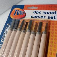 SET 8 PEZZI LAVORAZIONE DECORAZIONE LEGNO
