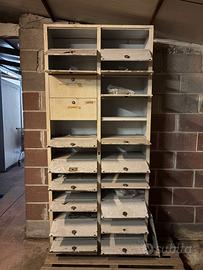 Archivio/ schedario vintage in metallo