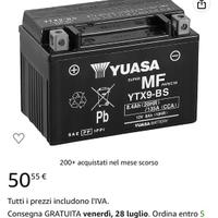 Batteria moto YTX9-BS(WC)