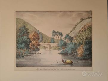 litografie vedute lago di como