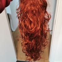 Coda di capelli sintetici rossa