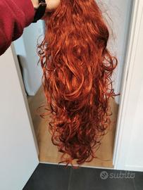 Coda di capelli sintetici rossa