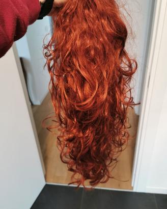 Coda di capelli sintetici rossa