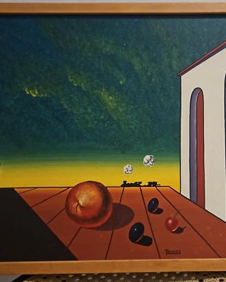 Dipinto ad olio stile De Chirico
