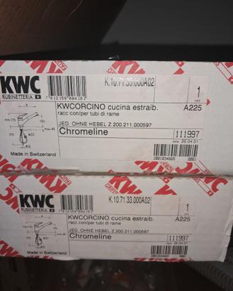 Rubinetto cucina KWC Corcino Chromeline NUOVO