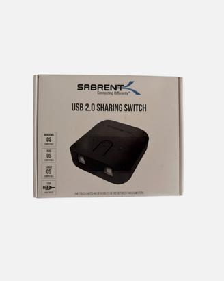 Switch KVM USB 2.0 Sabrent con spia led 2 PC in 1