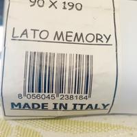 Materasso memory singolo, 90×190, alto 25 cm