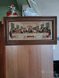Quadro Ultima Cena in legno