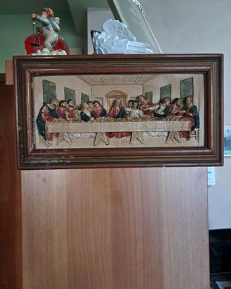 Quadro Ultima Cena in legno