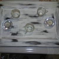 Vassoio in legno da portata shabby