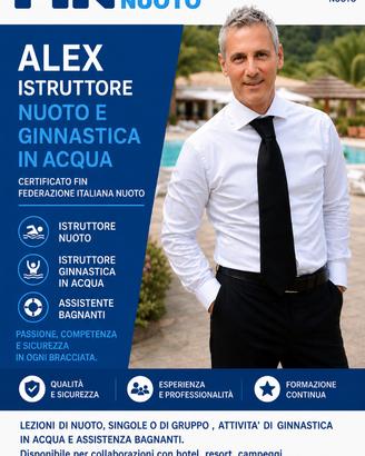 Istruttore nuoto/AcquaGym Assistente Bagnanti