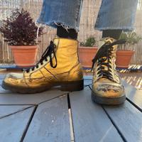 Stivaletti dorati in tela oXs