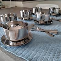 VEMI servizio da gelato vintage 1970 acciaio inox