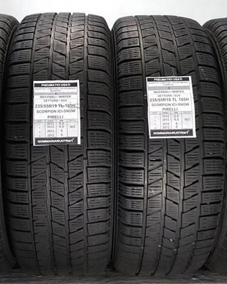4 PNEUMATICI USATI 235/55R19 105H SC ICE SNOW PIRE