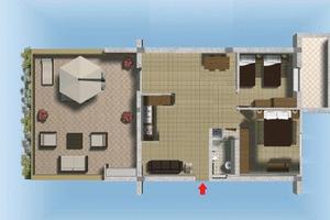 Casa con Terrazza e 2 camere e Aria condizionata