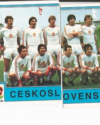 2 figurine Panini Europa 80 squadra Ceskoslovensko