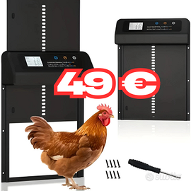 Porta Automatica per Pollaio in Lega Di Alluminio