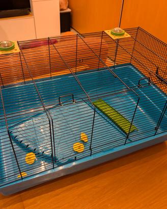 Gabbia XL per criceto + accessori e trasportino