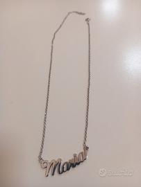 collana acciaio nome Maria marca Ok name Jewels