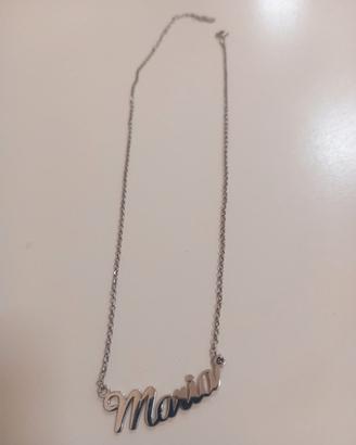 collana acciaio nome Maria marca Ok name Jewels