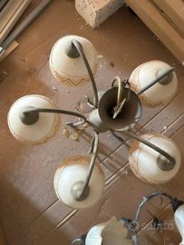 Lampadario con 5 campane