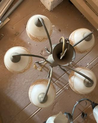 Lampadario con 5 campane