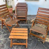 Sedie da giardino pieghevoli in legno