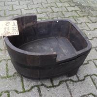 Tinozza ovale depoca in castagno per vino