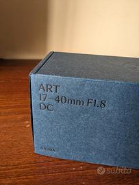 Obiettivo Sigma Art 17-40mm F1.8 DC Sony E-mount