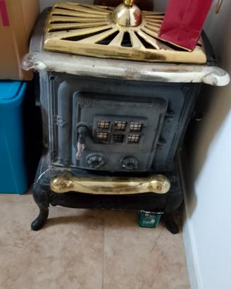 Stufa a legna vintage in ghisa Parlor Stove - Otto