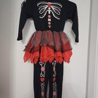 halloween vestito scheletro