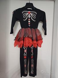 halloween vestito scheletro