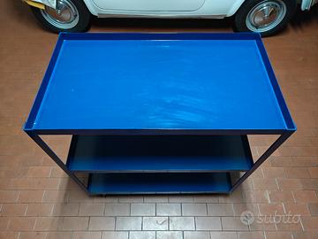 Carrello da officina vintage 3 ripiani restaurato