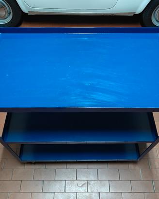 Carrello da officina vintage 3 ripiani restaurato