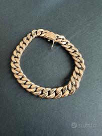 Bracciale cuba oro rosa 18kt