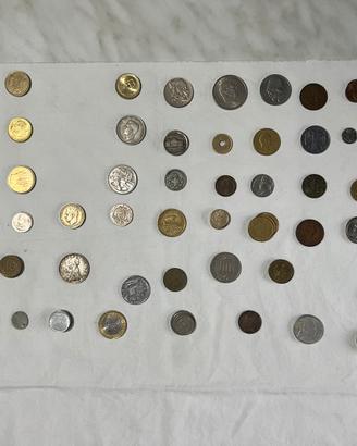 Lotto monete italiane e straniere da collezione.