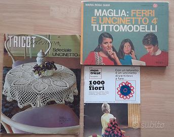 Tre volumi Vintage Maglia e Uncinetto anni 60/70