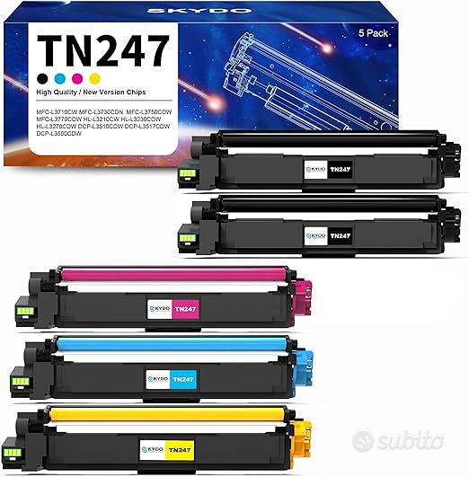 5 toner nuovi TN-247 compatibili per Brother - Informatica In vendita a Bari