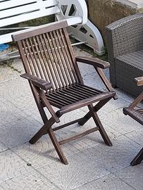 sedie teak pieghevoli 