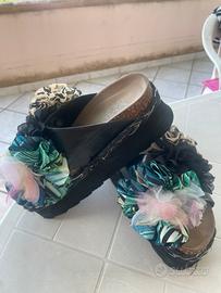 Ciabatta elegante con fiori 36