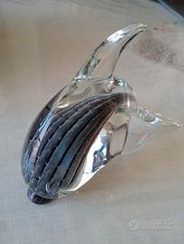 Scultura fermacarte vetro di Murano anni '70 