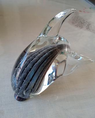 Scultura fermacarte vetro di Murano anni '70 